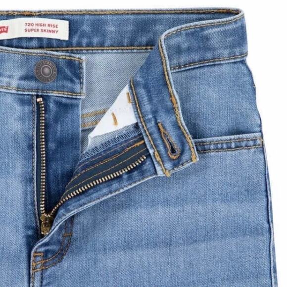 Levi's Girl's 720 Jeans High-Rise Adjustable Waistband Super Skinny Size 14 NWT - Picture 6 of 9